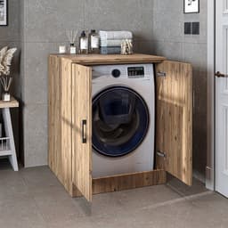 Roomart ATLANTIC-II Wasmachine Ombouwkast 70x90 cm - Onderkast - Eiken — thumbnail 2