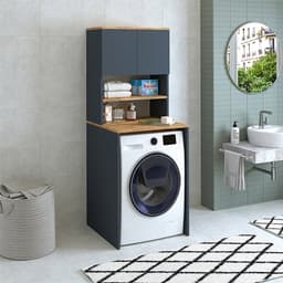 Roomart ATLANTIC-III Wasmachine Overbouwkast 65x181 cm - Antraciet Eiken — thumbnail 2