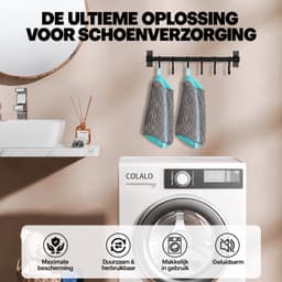 2-in-1 Schoenwaszak & Koffer Organizer – Set van 2 – Met Schoenborstel – Microvezel Waszak voor Reis, Camping en Wasmachine – Herbruikbaar — thumbnail 3