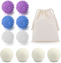 10 Stuks Droogballen - 6 x 6 cm - Katoen — thumbnail 1