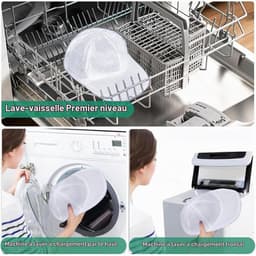 Wasrek voor baseballpetten, reinigingsrek voor petten, opvouwbaar rek voor petten voor de wasmachine en vaatwasser, beschermrek voor baseballpetten met wasframe — thumbnail 2