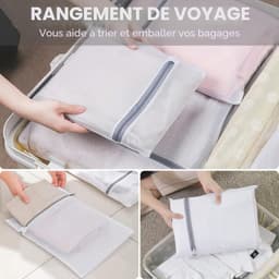 10 Stuks Waszakjes met Rits - Waszak - Laundry Bag - Waszakje Lingerie - Waszakjes Groot - Waszak Groot - Wasnet - Wasnetten - Waszakken met Rits - duurzame -slijtvaste waszakken– geschikt voor ondergoed, overhemden, jassen, bh's, sokken, knuffels — thumbnail 2