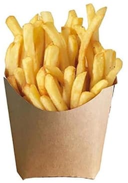 Frietzakjes - Bruin - 165 g - Gerecycled Karton - Voor Afhaalverkoop — thumbnail 3