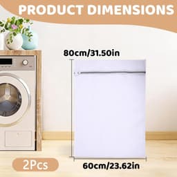Waszakken - 60 x 80 x 20 cm - Herbruikbare Wasnet met Ritssluiting - Ideaal voor Kleding en Beddegoed — thumbnail 4