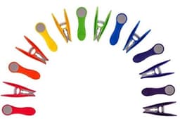 Kleurrijke wasknijpers - roestvrijstalen veren met canvas opbergtas — thumbnail 3