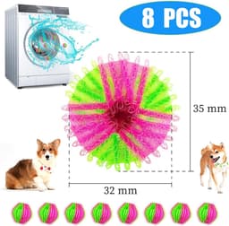 Wasmachine, 8 stuks haarvanger voor wasmachine, verwijdert dierenharen, herbruikbaar, wasbal, anti-haarbal, wasmachine voor kleding en beddengoed — thumbnail 3