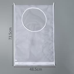 2-delige draagbare waszak, hangende wasmandzak, mesh waszak, 29 x 19 inch grote opvouwbare muurhangende wasmand met 4 zelfklevende haken voor vuile kleding, organisatie en opslag — thumbnail 2