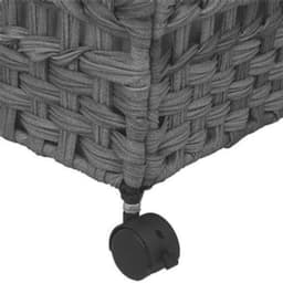 Wasmand – Wassorteerder – Wasbox – Opvouwbare Wasmand – Waszak – Met Wielen – Handgeweven Rattan – 66 x 35 x 60 cm — thumbnail 1
