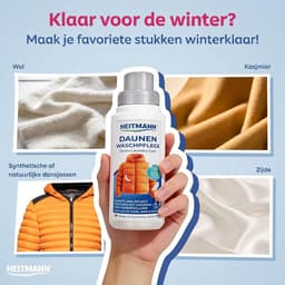 HEITMANN Donswasverzorging 250 ml, vloeibaar wasmiddel voor natuurlijke donsbescherming, donswasmiddel voor zachte reiniging van dons, wol, kasjmier en zijde, behoudt vulkracht en warmte — thumbnail 2