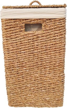 Rechthoekige opbergmand met deksel – zeegras – 90 liter – naturel — thumbnail 5