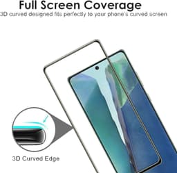[Set van 2 screenprotector compatibel met Samsung Galaxy Note 20 pantserglas, 9H hardheid, anti-krassen, anti-belletjes, HD helder, 2X camerabeschermfolie, voor Galaxy Note 20 5G — thumbnail 3