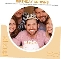 1set Kronen Set Voor Mannen Verstelbare Verjaardagskroon Met Sjaal Gouden Crown Voor Feestelijke Decoraties Optredens Lichtgewicht Duurzaam Voor Verschillende Gelegenheden — thumbnail 2