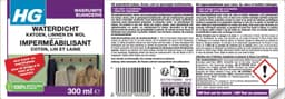 HG Waterdicht Voor Katoen, Linnen, Wol En Gemengde Textielsoorten, Kleding En Accessoires, Waterdichte Formule, Voor De Wasmachine Of Handwas, Effecti — thumbnail 3