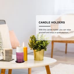 1set Glazen Kaarsenhouder Met Deksel Decoratieve Kaarsenstandaard Voor Tafel Voor Bruiloften Feestelijke Gelegenheden — thumbnail 1