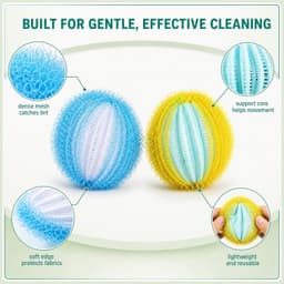 Set van 12 Herbruikbare Anti-Haarballen voor de Wasmachine — thumbnail 4