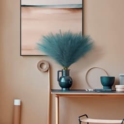 Gedroogde bloemen, bohemien-decoratie voor bruiloft en woonkamer, blauw — thumbnail 3
