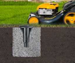 Brabantia Lift-O-Matic Advance Droogmolen - met Kunststof Betonanker, Beschermhoes en Wasknijpertasje - 60 m - Metallic Grey — thumbnail 5
