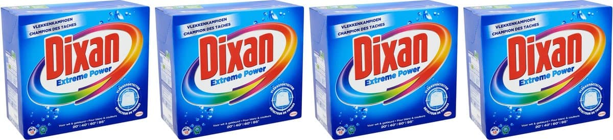 Dixan Extreme Power Vlekkenkampioen Voordeelbox | 4 x 18 Wasbeurten — afbeelding 1