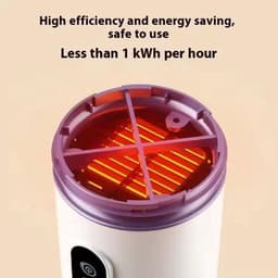 Draagbare wasdroger - Kleine en compacte elektrische wasdroger - Stille draagbare wasdroger met timer - Multifunctionele mini-wasdroger geschikt voor reizen, appartementen, campers en slaapzalen - Wit — thumbnail 4