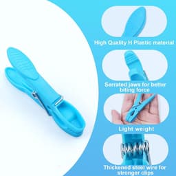 Wasknijpers - wasknijpers klein - Knijpers - handdoekclips - 48 stuks - Handdoekknijpers - sokken clips - sokkenclips - wasknijpers kunststof - wasknijpers plastic - 7.3*1.05*3CM - Multicolor — thumbnail 2