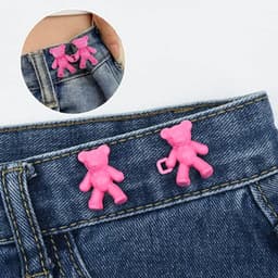 Jeansknopen pinnen – 9 paar verstelbare taille clips in 9 kleuren voor losse jeans en rokken — thumbnail 5