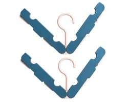 Wasrek inklapbaar - Wasrek Hangend - Draagbare opvouwbare hanger met haak - Ideaal voor op reis, kampeerders, reizigers en kleine ruimtes - Tweedelig pakket - Donkergroen — afbeelding 1