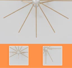 Droogrek - 121xØ112 cm - wit/naturel — thumbnail 5