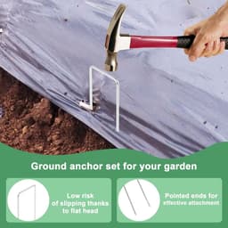 EGoods - 50 stuks stevige haringen voor camping en omheiningen - grondankers 3 mm x 3 mm — thumbnail 2