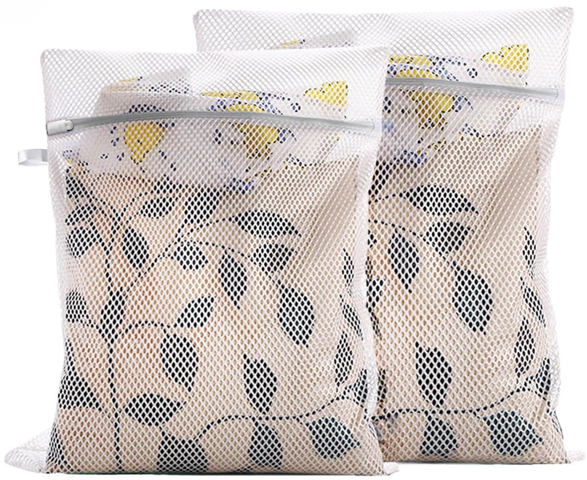 IMPERATORIS® Waszakjes voor Wasmachine - Bescherming voor Fijne Was en Schoenen - Mesh Wasnet met Rits - Voorkomt Slijtage - Set van 2 - Wit - 30 x 40 cm — afbeelding 1