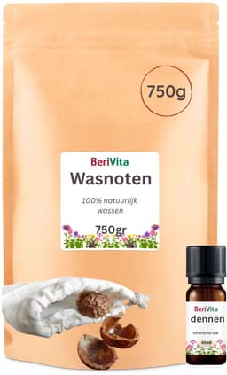 Wasnoten 750gr met 10ml Dennen Geurolie en Waszakje - Natuurlijk Wassen — thumbnail 1