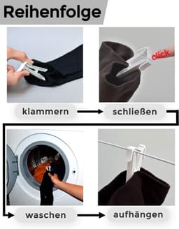 Set van 12 kleurrijke wasmand clips om sokken bij elkaar te houden — thumbnail 2