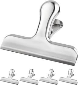 5 Stuks Bulldog Clips 76mm - Metalen Papierklemmen Voor Organisatie in Huis, Keuken, School en Kantoor — thumbnail 1