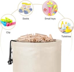Grote Pennenbak met Lanyard en Karabijnhaak - Beige — thumbnail 5