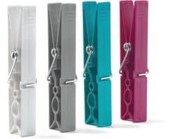 Grote wasknijpers voor waslijn en droogrek – 12 stuks in 4 kleuren