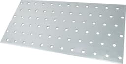 Allecta - Set van 2 montage platen 120x240x2mm met 72 gaten - verzinkt staal Z275 - bevestiging metaal hout - zilverkleurig. — thumbnail 1