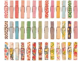 Kleurrijke Geschilderde Houten Wasknijpers - 100 Stuks voor Fotoclips en Creatief Gebruik — thumbnail 1