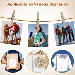 100 Stuks Mini Houten Klemmetjes 2.5 cm - Decoratieve Knijpers voor Foto's en Ambachten — thumbnail 3