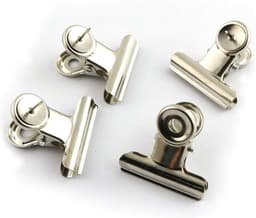 20 Stuks Zilveren Prikspelden met Clips van Roestvrij Staal voor Prikborden — thumbnail 5