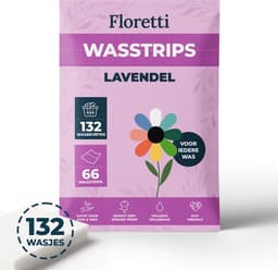 Floretti – Milieuvriendelijke Wasstrips – Lavendel – 132 wasbeurten – Wasstrips / Wasmiddeldoekjes / Wasdoekjes / Wasvellen / Laundry Sheets – Vegan – Voor alle kleuren en soorten was — thumbnail 1
