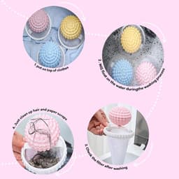 3 stuk - Wasmachine Lint Vanger - Mesh Net Haar Remover - Geschikt voor Huisdier Haar & Vilt Opruimen - Herbruikbare Was Accessoire — thumbnail 3