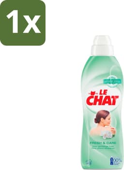 1 x Le Chat Wasverzachter Fresh & Care 40 Wasbeurten 880 ml - Wasverzachter - Hypoallergeen - Huidvriendelijk - Gevoelige Huid - Babykleding — thumbnail 1