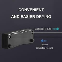 Intrekbare waslijn voor binnen en buiten - 17 ft dubbele drooglijn — thumbnail 2
