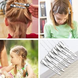 60x Professionele Zilveren Krokodillenklemmen Haarspeldjes voor Styling en Knippen — thumbnail 4