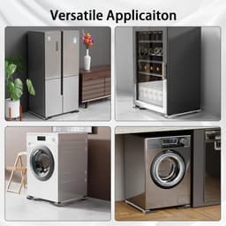 Verstelbaar Onderstel met Wielen voor Wasmachine, Droger of Koelkast (50-80 cm) — thumbnail 3