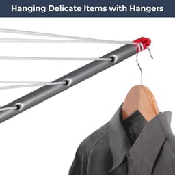 Draaibare Waslijn voor Buiten met 4 Armen en 12 Lijnen — thumbnail 4
