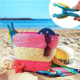 2 Pack Slipper Towel Clips - Sterke Strandstoel Handdoek Klemhouder - Grote Winddichte Kledinghanger - Zware Kunststof Badhanddoek Klem voor Vakantie Strand Zonligstoelen - Zwembadstoel — thumbnail 4