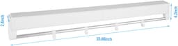 Wanddroogrek Intrekbaar 84 cm - Opvouwbaar Wasrek - Aluminium Droogstang - Ruimtebesparend Design - Wit — thumbnail 2