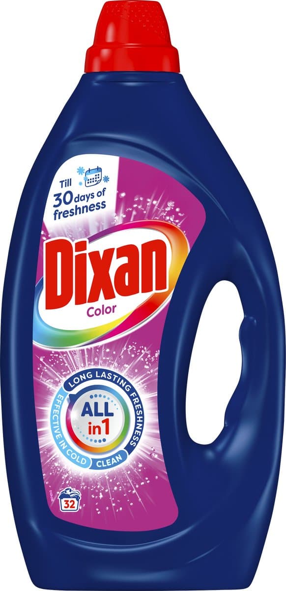 Dixan Gel Color - Vloeibaar Wasmiddel - Gekleurde Was - Betrouwbare Reiniging - 4 x 33 Wasbeurten - Voordeelverpakking — afbeelding 1