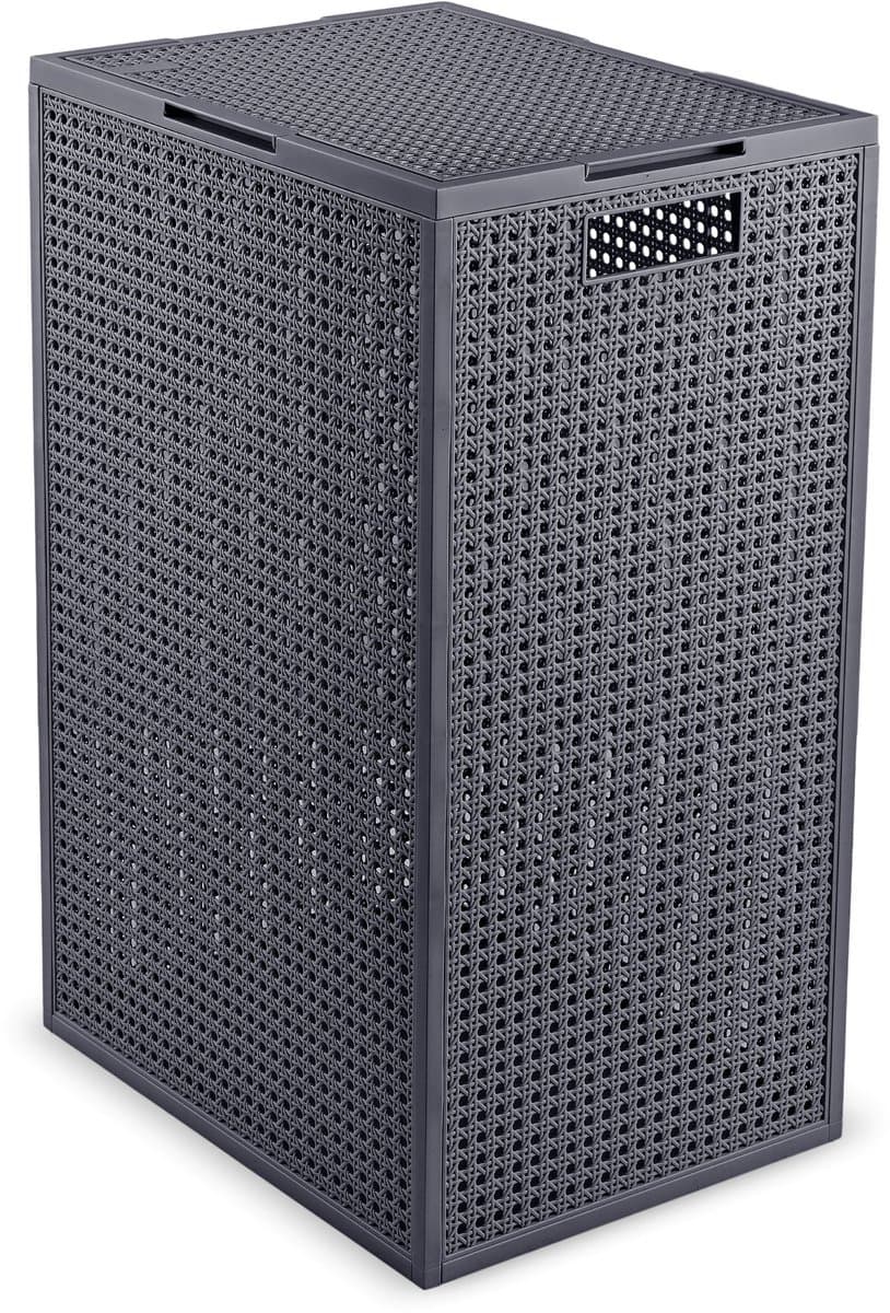 Curver Kaya Wasmand met deksel - 60L - 38x29x58,5 cm - Antraciet — afbeelding 1