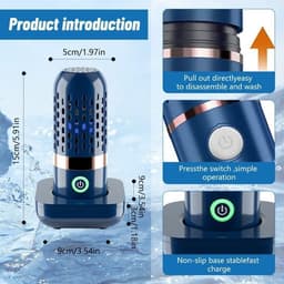 Ronte - Groente- en fruitreiniger, draadloze wasmachine voor vlees en fruit, oplaadbaar via USB. — thumbnail 2